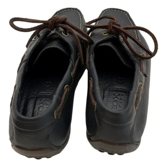 Geox Respiria Mens Boat Shoes Black Leather Size 40 black Mens Shoes - Picture 2 of 10